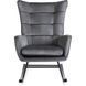 Кресло-качалка бархатное MEBEL ELITE JACKSON Velvet Серый