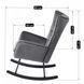 Кресло-качалка бархатное MEBEL ELITE JACKSON Velvet Серый