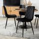 Стілець оксамитовий MEBEL ELITE FORIS Velvet Чорний