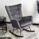 Кресло-качалка бархатное MEBEL ELITE JACKSON Velvet Серый