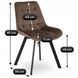 Стілець оксамитовий MEBEL ELITE RICK Velvet Коричневий