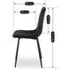 Стілець оксамитовий MEBEL ELITE FORIS Velvet Чорний