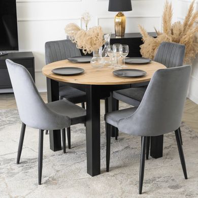 Стілець оксамитовий MEBEL ELITE BARI Velvet Сірий фотографія