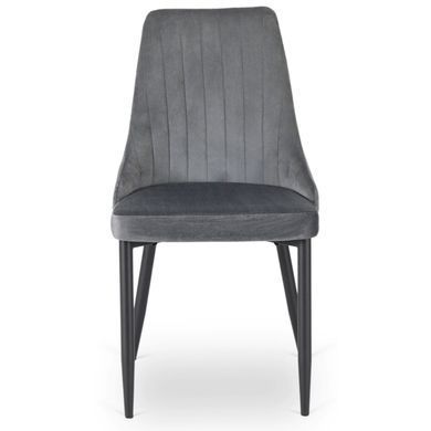 Стілець оксамитовий MEBEL ELITE BARI Velvet Сірий фотографія