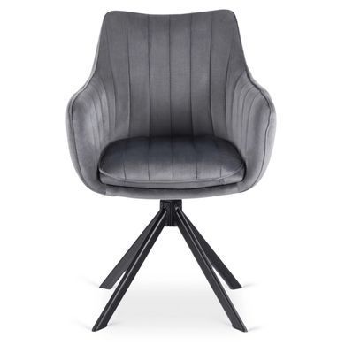 Стілець поворотний MEBEL ELITE MUMBAI 2 Velvet&nbsp;Сірий фотографія