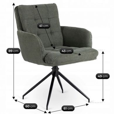 Стілець поворотний MEBEL ELITE AKITA Зелений фотографія