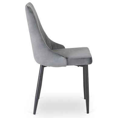 Стілець оксамитовий MEBEL ELITE BARI Velvet Сірий фотографія