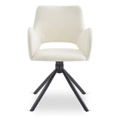 Крісло поворотне MEBEL ELITE FLAV Кремовий фотографія
