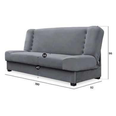 Набір з 2х диванів розкладних MEBEL ELITE PIANO 190 см Сірий фотографія