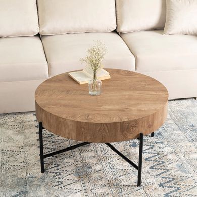 Журнальний столик MEBEL ELITE BELIEF 80x80 Дуб фотографія