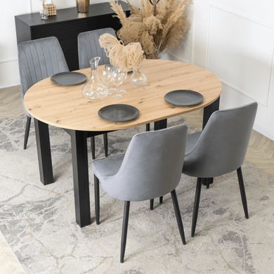 Стілець оксамитовий MEBEL ELITE BARI Velvet Сірий фотографія