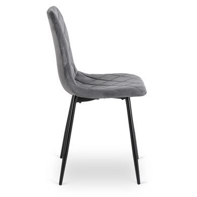 Стілець оксамитовий MEBEL ELITE FORIS Velvet Сірий фотографія