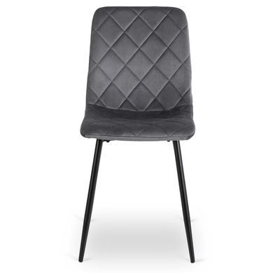 Стілець оксамитовий MEBEL ELITE FORIS Velvet Сірий фотографія