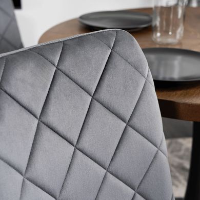 Стілець оксамитовий MEBEL ELITE FORIS Velvet Сірий фотографія