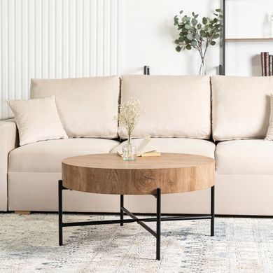 Журнальний столик MEBEL ELITE BELIEF 80x80 Дуб фотографія