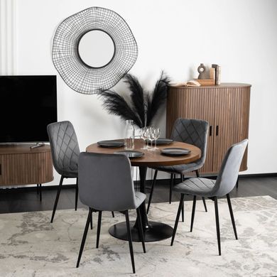 Стілець оксамитовий MEBEL ELITE FORIS Velvet Сірий фотографія
