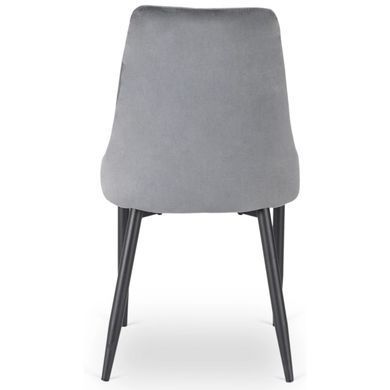 Стілець оксамитовий MEBEL ELITE BARI Velvet Сірий фотографія