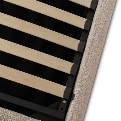 Ліжко двоспальне MEBEL ELITE ROSSO 160x200 см Беж Букле фотографія