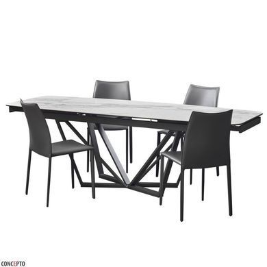 Стол Обеденный HARBOR VOLAKAS Керамика 160-240 см Concepto Белый / White фотография