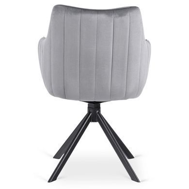 Стілець поворотний MEBEL ELITE MUMBAI 2 Velvet&nbsp;Сірий фотографія