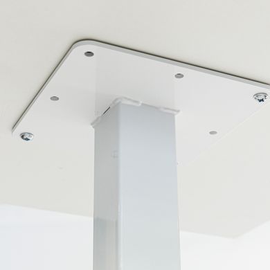 Стіл Tetra light bar Lovko 60 х 60 білий метал / білий ДСП (текстура) фотографія