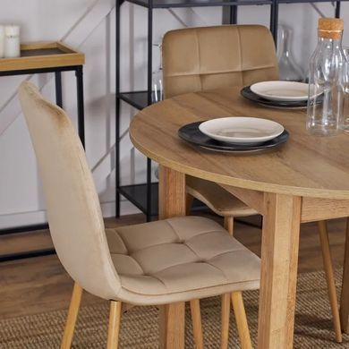 Стул бархатный MEBEL ELITE FREDY Velvet, Бежевый фотография