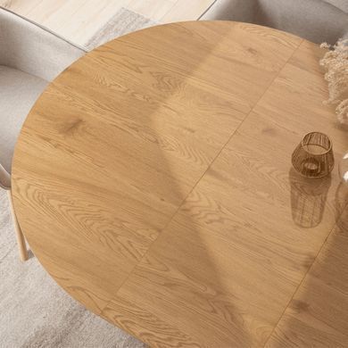 Стіл розкладний круглий MEBEL ELITE ADRIEN 120(200)х120 см Дуб фотографія