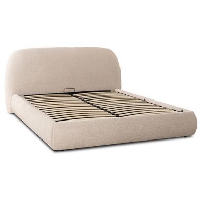 Ліжко двоспальне MEBEL ELITE ROSSO 160x200 см Беж Букле фотографія