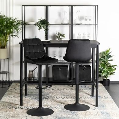 Барний стілець оксамитовий MEBEL ELITE ARCOS 2 Velvet чорний фотографія