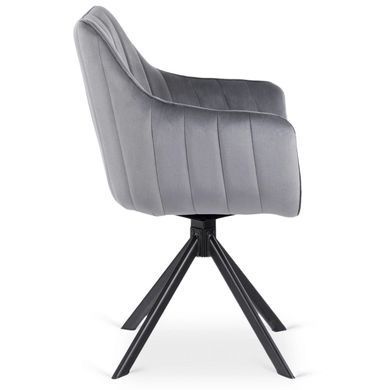 Стілець поворотний MEBEL ELITE MUMBAI 2 Velvet&nbsp;Сірий фотографія