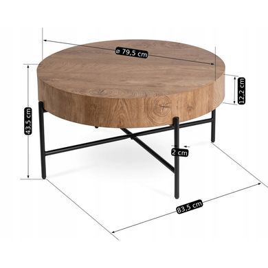 Журнальний столик MEBEL ELITE BELIEF 80x80 Дуб фотографія