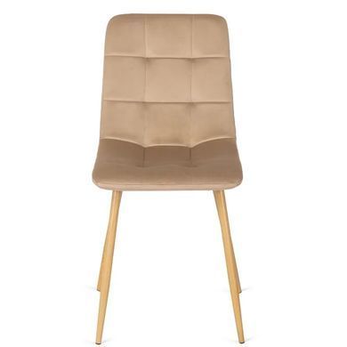 Стул бархатный MEBEL ELITE FREDY Velvet, Бежевый фотография