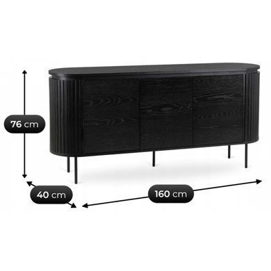 Комод MEBEL ELITE BECK 160 Черный фотография