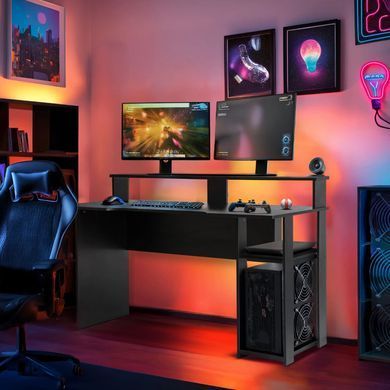 Письменный стол MEBEL ELITE RED 136 см Черный фотография