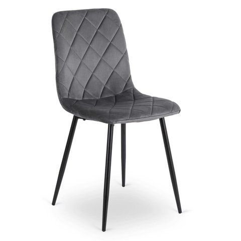 Стул бархатный MEBEL ELITE FORIS Velvet Серый фотография