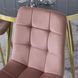 Стілець оксамитовий MEBEL ELITE YORK Velvet, Рожевий / Золотий