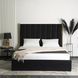 Ліжко двоспальне оксамитове MEBEL ELITE EMILIO Velvet 160x200 см Чорний