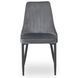 Стілець оксамитовий MEBEL ELITE BARI Velvet Сірий