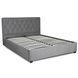 Ліжко двоспальне оксамитове MEBEL ELITE CROS Velvet 140x200 см Темно Сірий