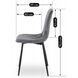 Стілець оксамитовий MEBEL ELITE FORIS Velvet Сірий
