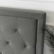 Ліжко двоспальне оксамитове MEBEL ELITE CROS Velvet 140x200 см Темно Сірий