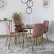 Стілець оксамитовий MEBEL ELITE YORK Velvet, Рожевий / Золотий