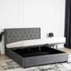 Ліжко двоспальне оксамитове MEBEL ELITE CROS Velvet 140x200 см Темно Сірий