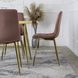 Стілець оксамитовий MEBEL ELITE YORK Velvet, Рожевий / Золотий