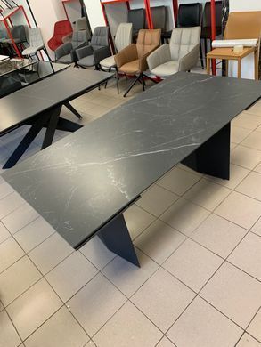 Стіл розкладний REAL BLACK MARBLE Concepto 180(260)x90 Кераміка Чорний фотографія