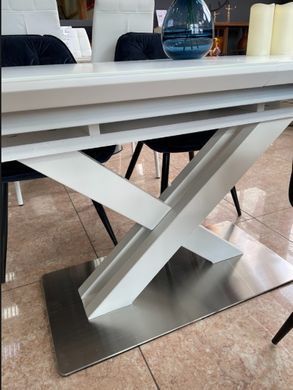 Стіл розкладний TML-500VETRO 140/180x80 Білий Матовий фотографія