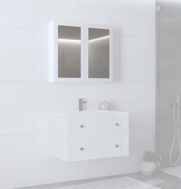 Шкафчик зеркальный для ванной комнаты TORETO 70x80/2D Halmar Белый