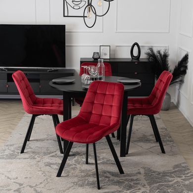 Стілець оксамитовий MEBEL ELITE RICK Velvet, Бордовий фотографія