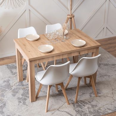 Стул MEBEL ELITE SCANDI Белый/Дуб фотография
