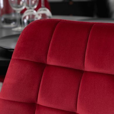Стілець оксамитовий MEBEL ELITE RICK Velvet, Бордовий фотографія